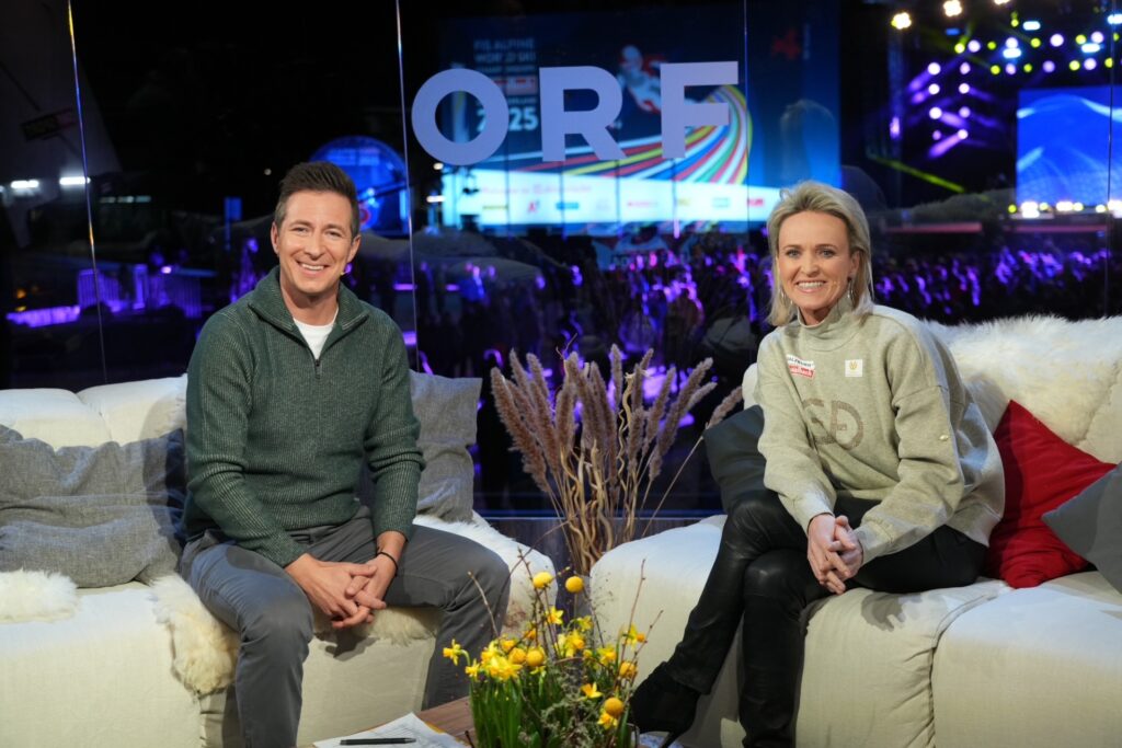 Alexandra Meissnitzer im ORF-Studio