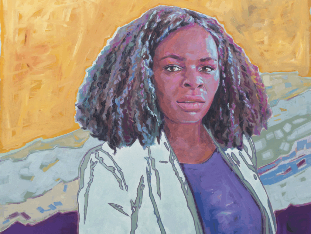 Gemaltes Portrait von Mireille Ngosso